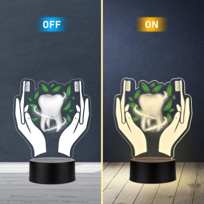 Personalized Doctor LED Night Lamp with Warm White Light Thankyou Gift for Doctor Appreciation Gift for Doctor Clinic & Hospital Decor Light (Dentist Lamp)